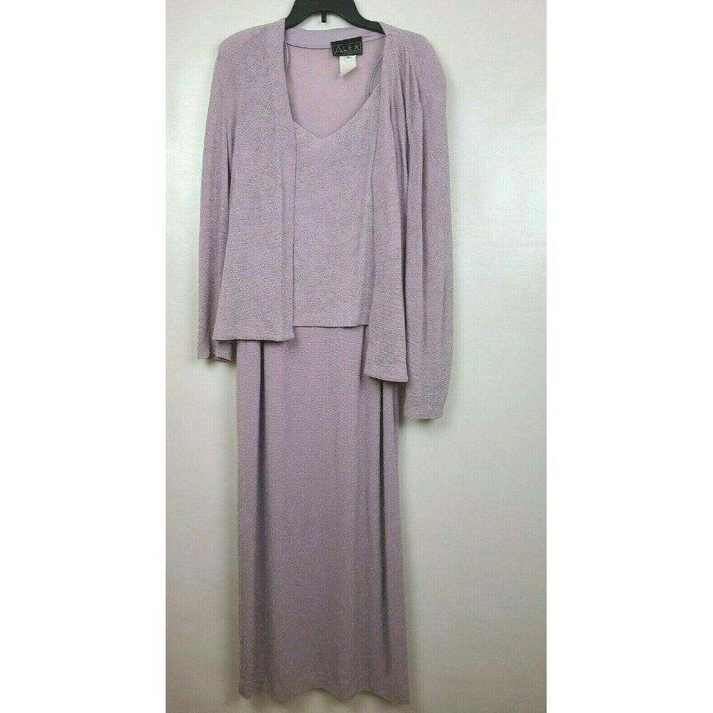 Alex Evenings Shimmer Formal 2-Piece Maxi Dress 14